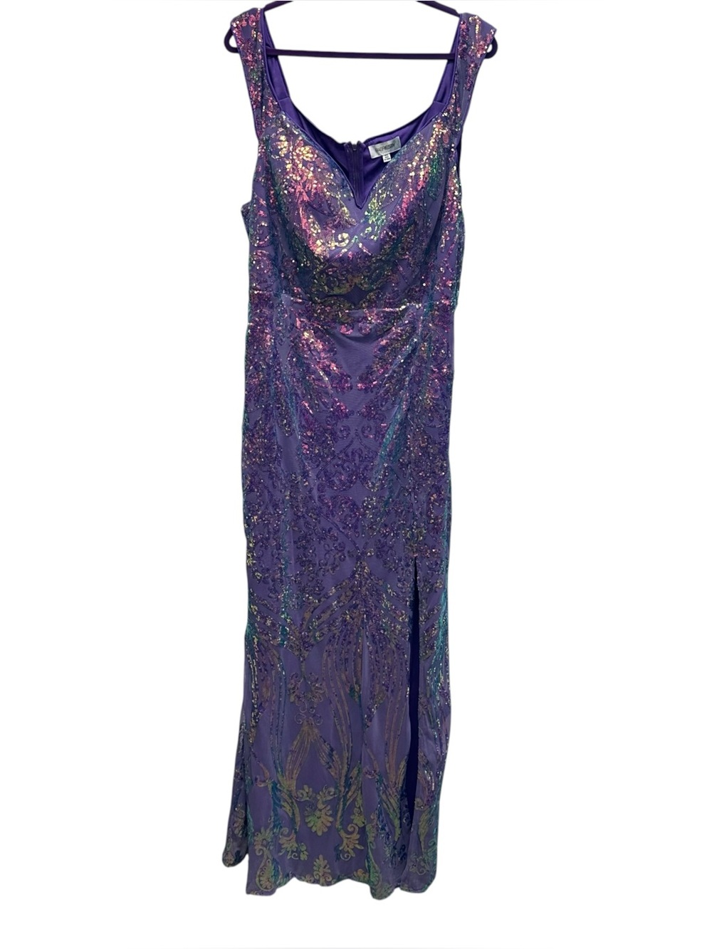 Faeriesty purple sequins ball gown prom mermaid fairy women’s 4x plus size